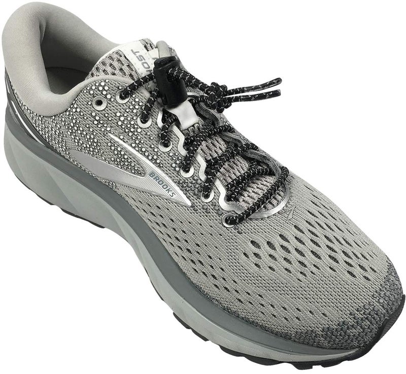 IBUNGEE LACES (Elastic No Tie Shoelaces (Reflective), (Black, 22-Inch) - Image 2